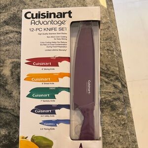 💜Cuisinart Advantage 12-Piece Knife Set with Purple Knife🧡